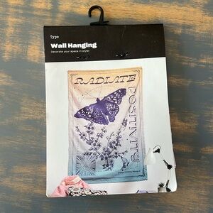 Typo Wall Hanging - Radiate Positivity (49.21”W x 33.46”H). New.